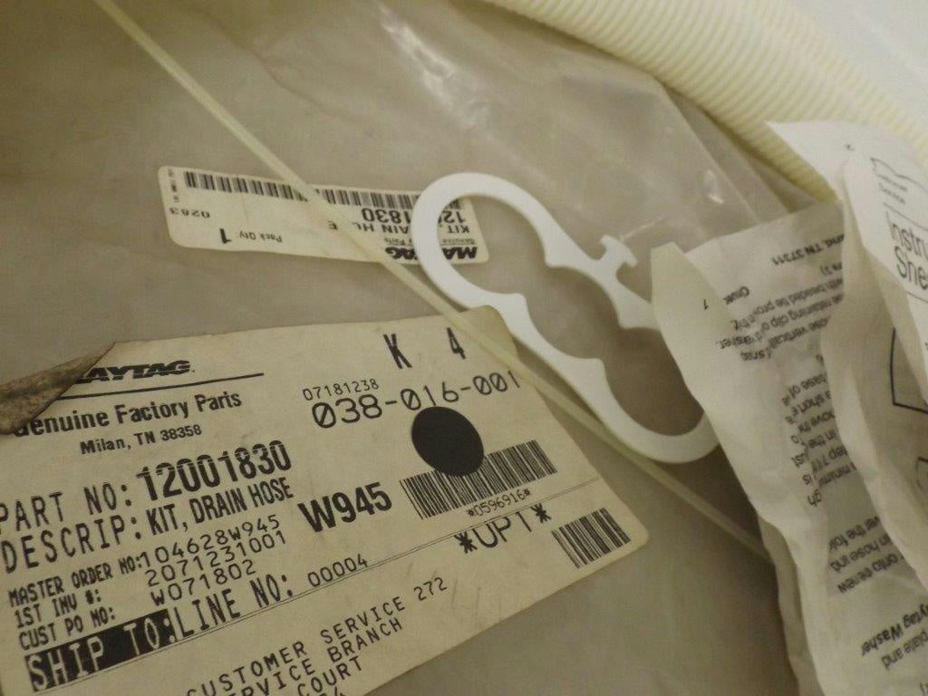 MAYTAG WHIRLPOOL WASHER 12001830 DRAIN HOSE KIT NEW MAYTAG WHIRLPOOL WASHER 12001830 DRAIN HOSE KIT NEW